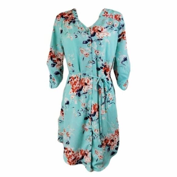 Brixon Ivy Cristen Floral Shirt Dress Size M - Picture 4 of 10